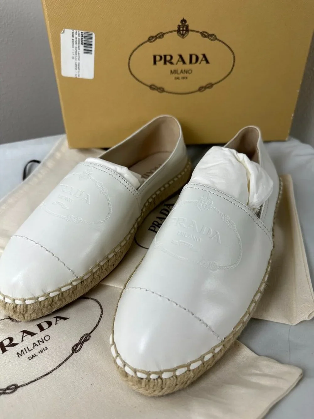 Prada Leather Espadrilles (NIB) Size 42